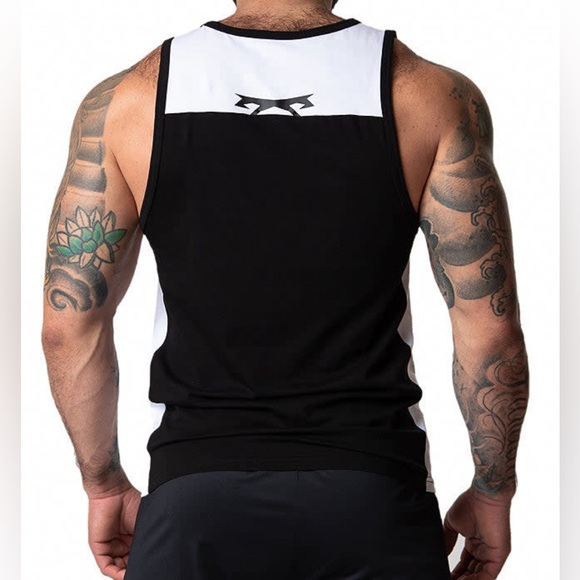 PreLoved Nasty Pig Division Tank -Size Small - No Signs  of Wear - Black & White - Picture 2 of 6